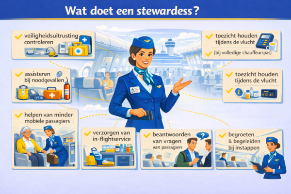 Alles over het beroep stewardess Wat doet een stewardess